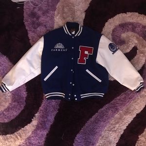 rare vintage farmers lettermans jacket